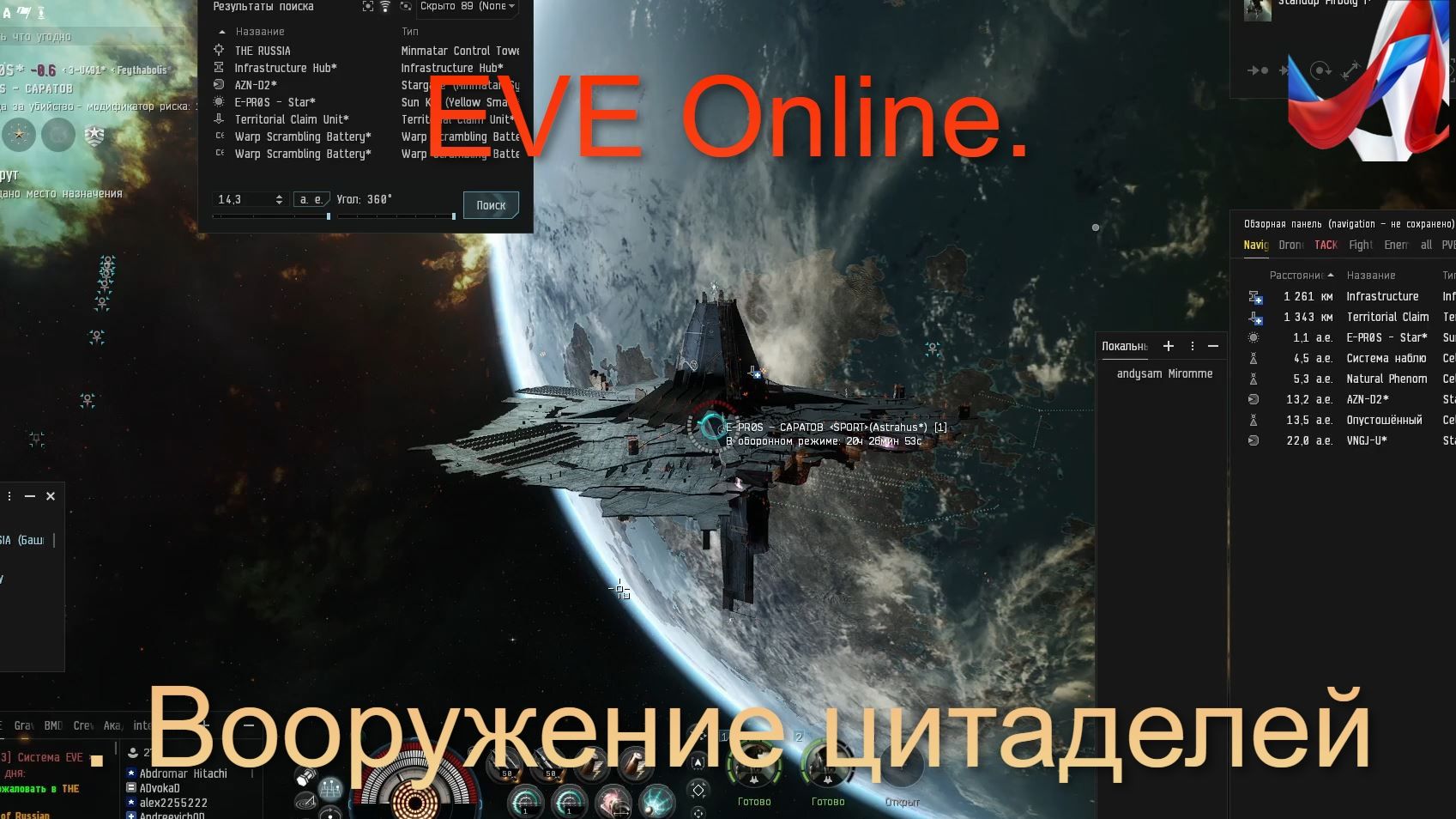 EVE Online. Вооружение цитаделей