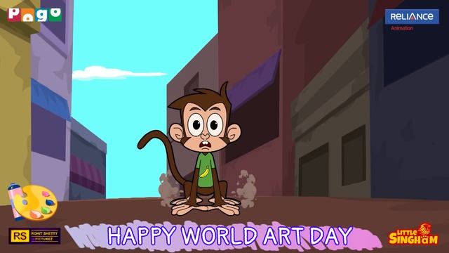 WHO PAINTED MIRCHINAGAR Little Singham Vs Punky Chunkies!  Big Animation