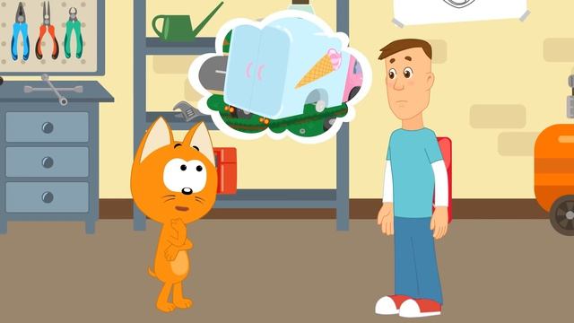 🍿 Котенок Котэ и Волшебный гараж | Капибара и Машинка Холодильник | Мультик для самых маленьких