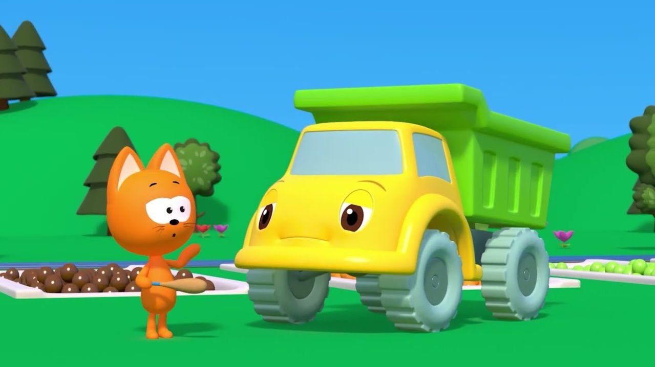 Изучаем цвета с Котэ - Игры с цветными шариками и разноцветными яйцами - мультики для малышей