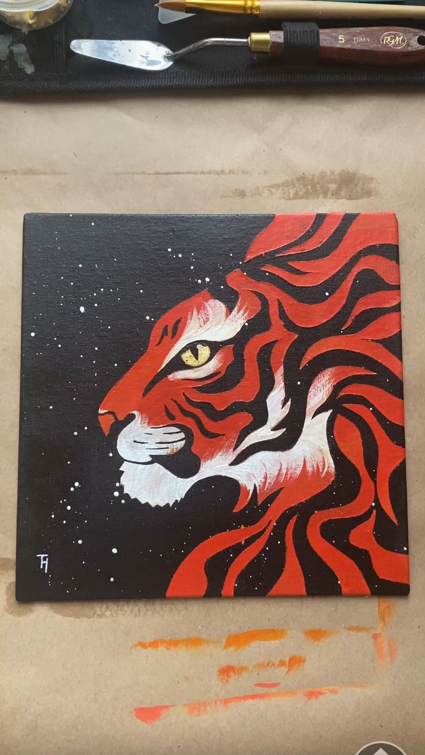 Тигр на черном