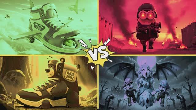 МИНЬОНЫ И СУПЕР МАРИО 🍄 ВОЛШЕБНЫЕ КРОССОВКИ Против ГЕРОЕВ МУЛЬТИКОВ