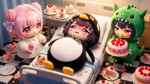 Пингвиненок Гугу Гага Переедает в конкурсе тортов, и в итоге у него болит Живот