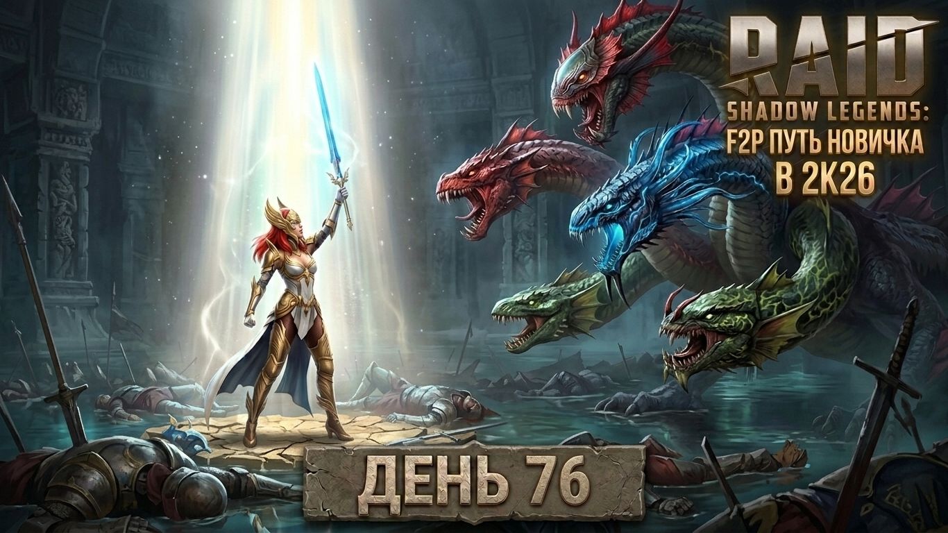 Забираем Арбитра! Огромный прогресс по подземкам! 76 день. Путь новичка в Raid Shadow Legends в 2K26