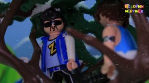 Видео для детей -  Машинки мультики - Снежный побег! Подицейская машина Пикап и другие игрушки Плейм