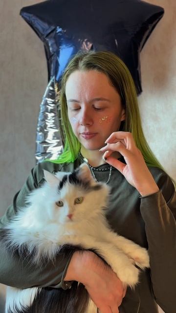 Кошка оценивает мои украшения