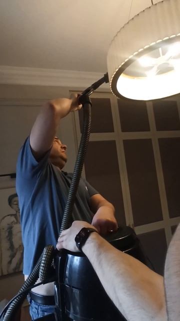 Чистка люстры с абажуром