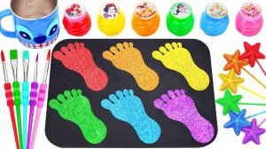 Как сделать радужные леденцы и бассейн из глиттерного слайма: нарезка