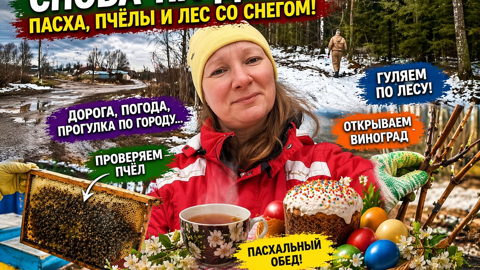 Пасха на даче ❤️ Прогулка по лесу, пчёлы и домашний уют