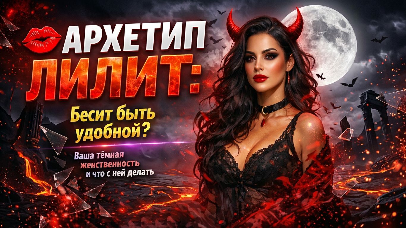 💋 АРХЕТИП ЛИЛИТ: Бесит быть удобной? Ваша тёмная женственность и что с ней делать!