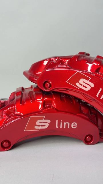 Порошковая покраска суппортов Audi S-Line, цвет 