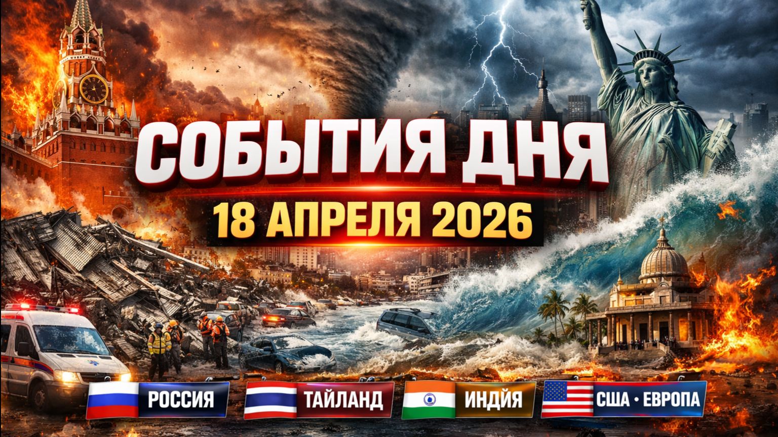 Новости сегодня 18.04.2026 — главные события дня в России и мире.