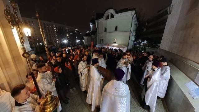 2026.04.12 Пасха. Крестный ход в храмовом комплексе прп. Сергия Радонежского на Рязанке.