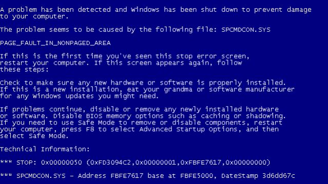 Fake Update Win Xp и Bsod из Win 7