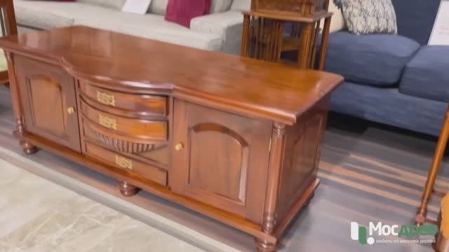 Тумба ТВ из массива МИГ906 из красного дерева от фабрики Satin Furniture (Индонезия)