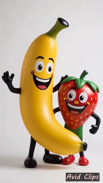 Фруктовое Диско: Банан и Клубника на Танцполе! 🕺🍓🍌 Видео-прикол 8K