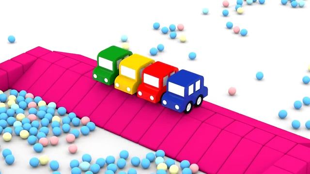 4 машинки. На детской площадке.