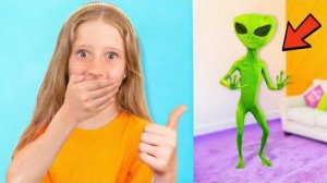 Настя с друзьями против пришельцев