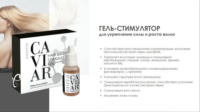 Икра для волос. Гель-стимулятор для укрепления, силы и роста