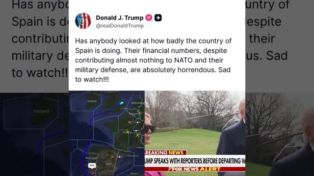 🚨 Трамп жёстко прошёлся по Испании