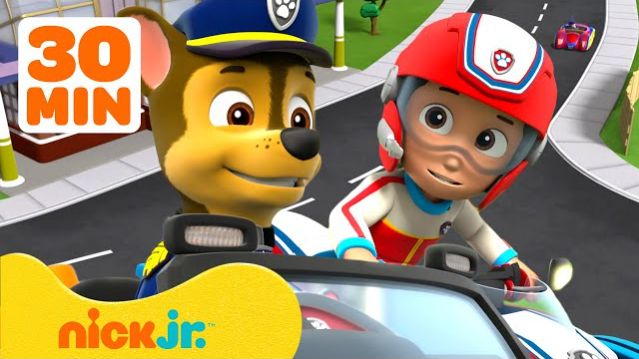 Щенячий патруль  Лучшие погони Щенячьего патруля - 30 минут! С Гончиком и Райдером