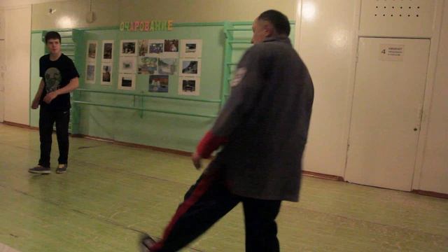 2013.02.13. Отработка ударов ногами в парах по технике РКБ