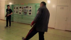 2013.02.13. Отработка ударов ногами в парах по технике РКБ