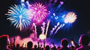 Фейерверк над толпой! Взрывы радуги и восторг. 🎆✨
