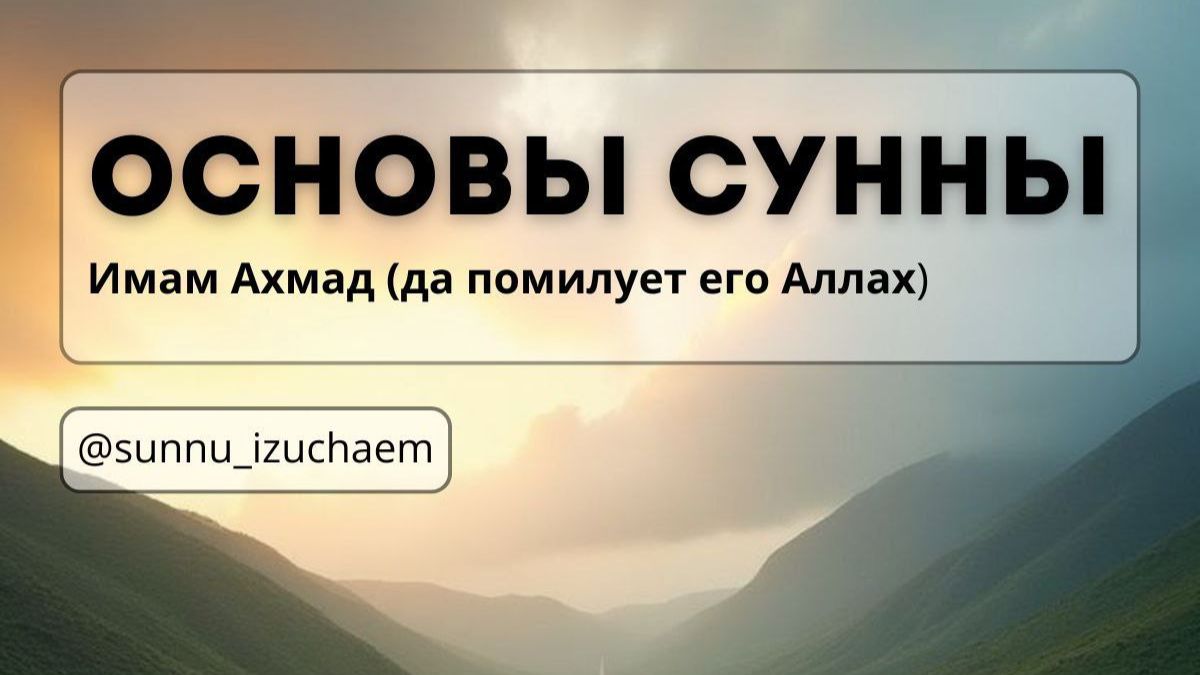 ОСНОВЫ СУННЫ