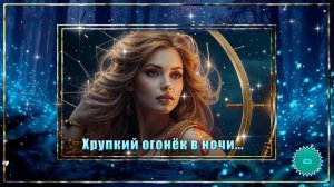 💧Песня огонь 💧Хрупкий огонёк💧 Голос ночи