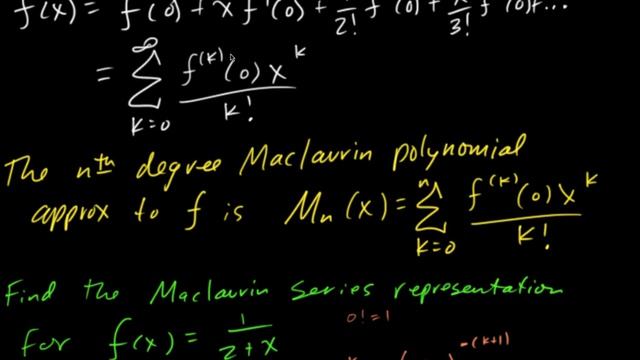 24A - Maclaurin Series