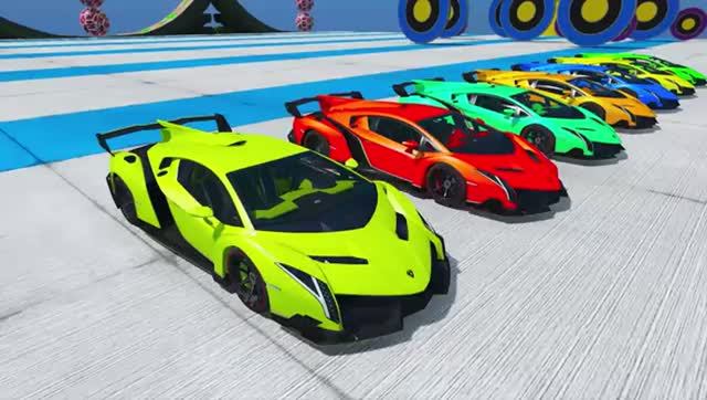 Мультики для детей . Мультики про машинки . Играем в ГТА 5 и проходим испытания . Детский мультик