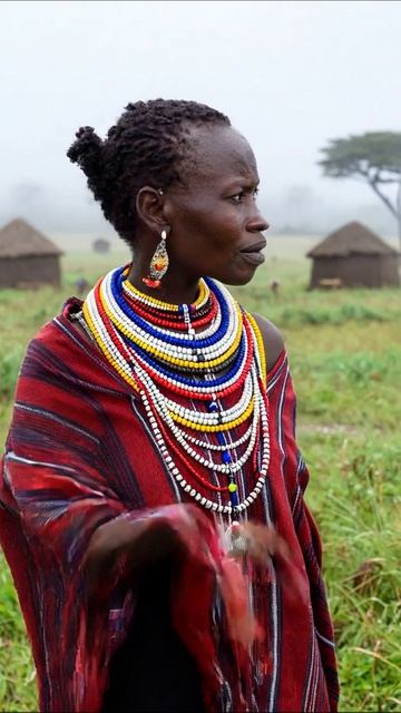 Красота традиций: Одежда и украшения племени Масаев #Масаи #Традиции #Культура