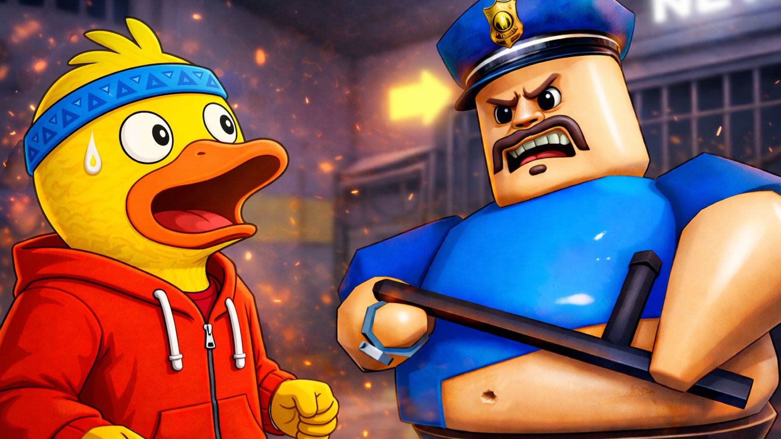 ПОБЕГ ИЗ ТЮРЬМЫ С ЗЛЫМ ОХРАННИКОМ В Roblox!