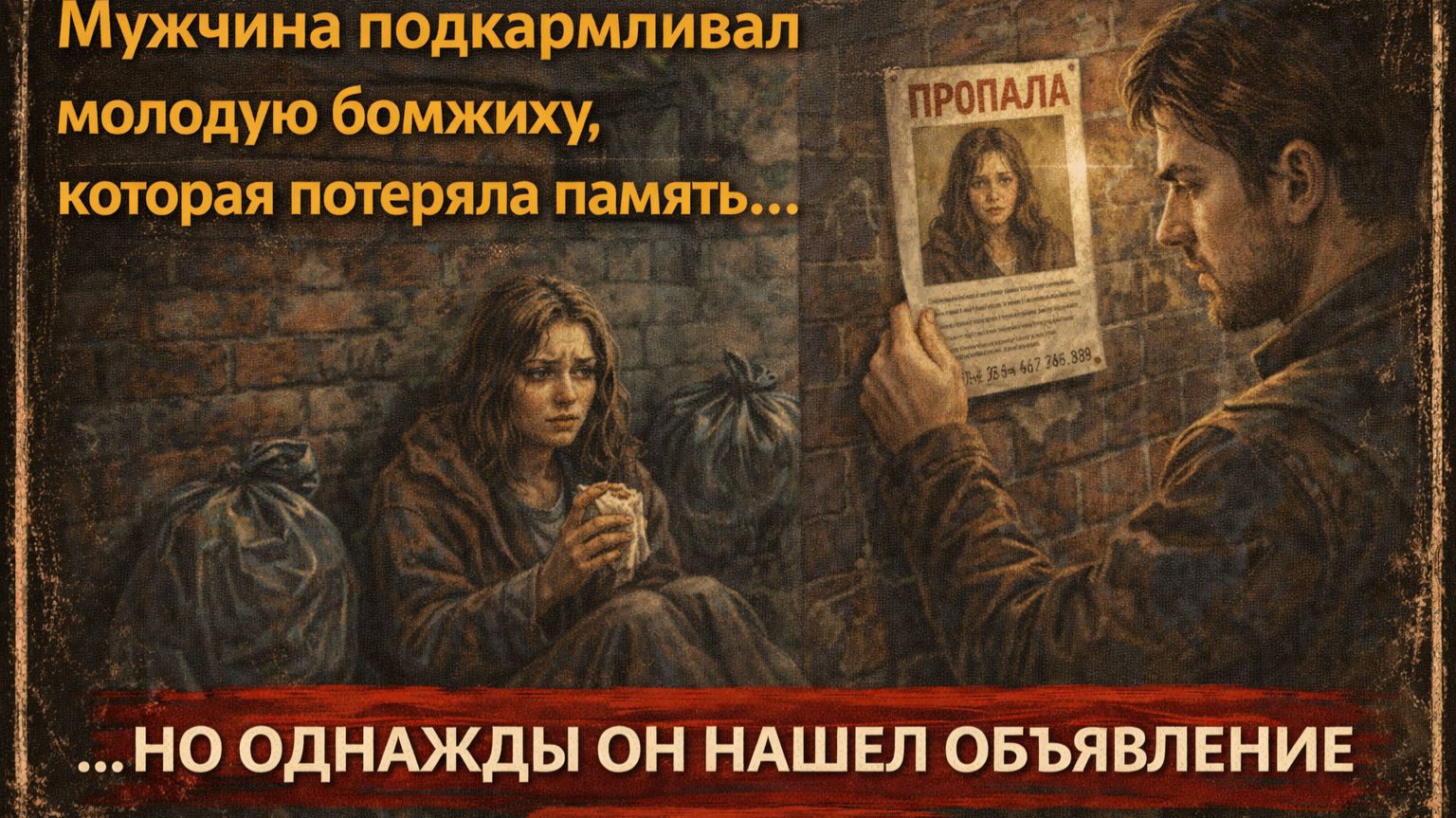 Аудиорассказ: Он подкармливал девушку без памяти… Но случайное объявление всё изменило