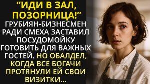 Иди в зал, позорница - рявкнул владелец кафе, и обомлел, когда все богачи зааплодировали посудомойке