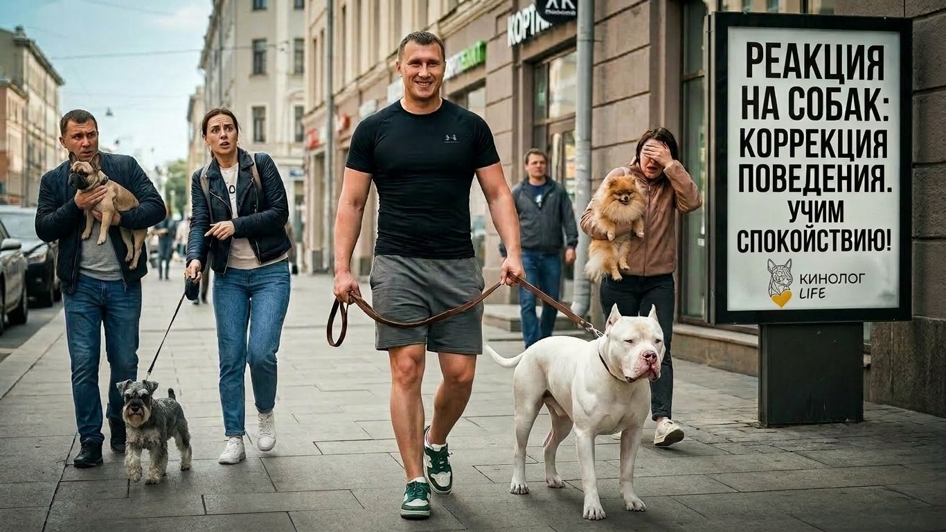Реакция на собак: Коррекция поведения. Учим спокойствию!
