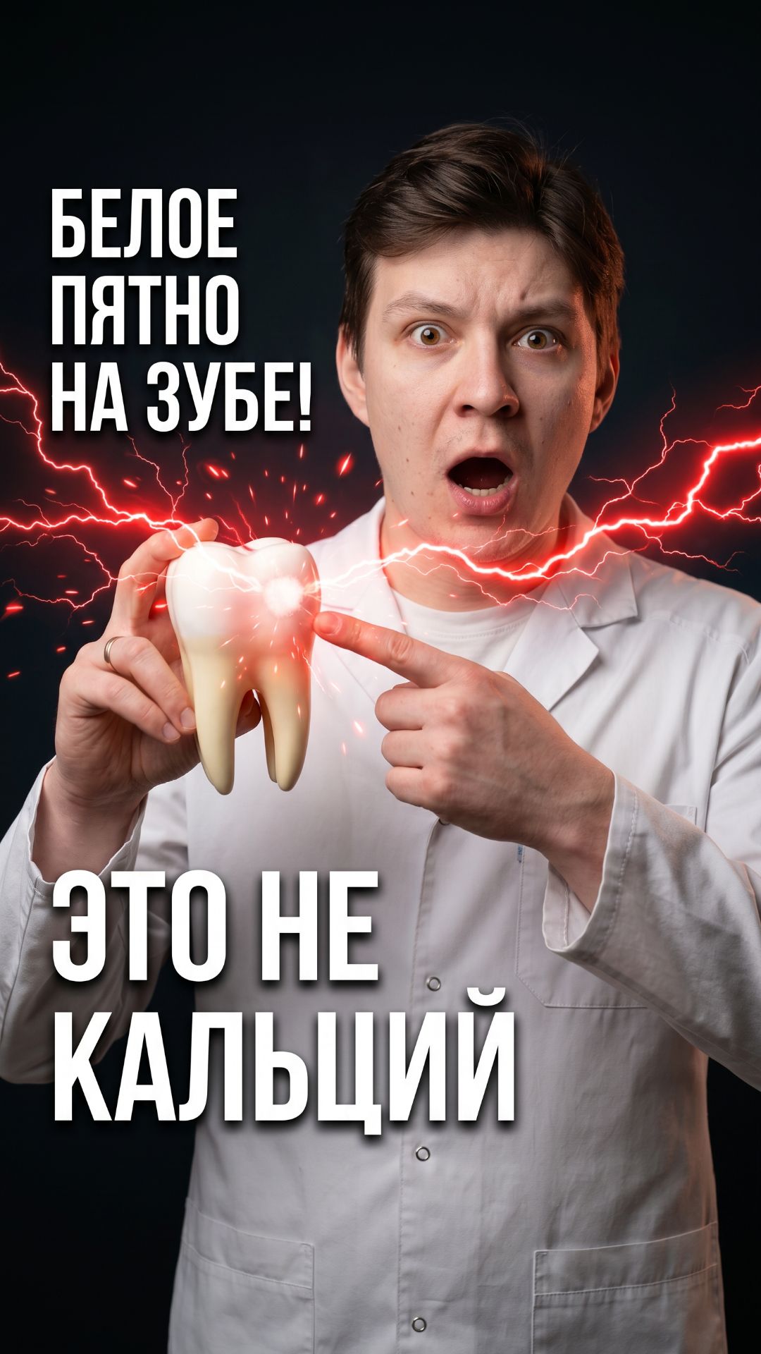Белое пятно на зубе — все думают кальций 😬