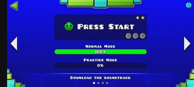 Прошёл Press Start в Geometry Dash