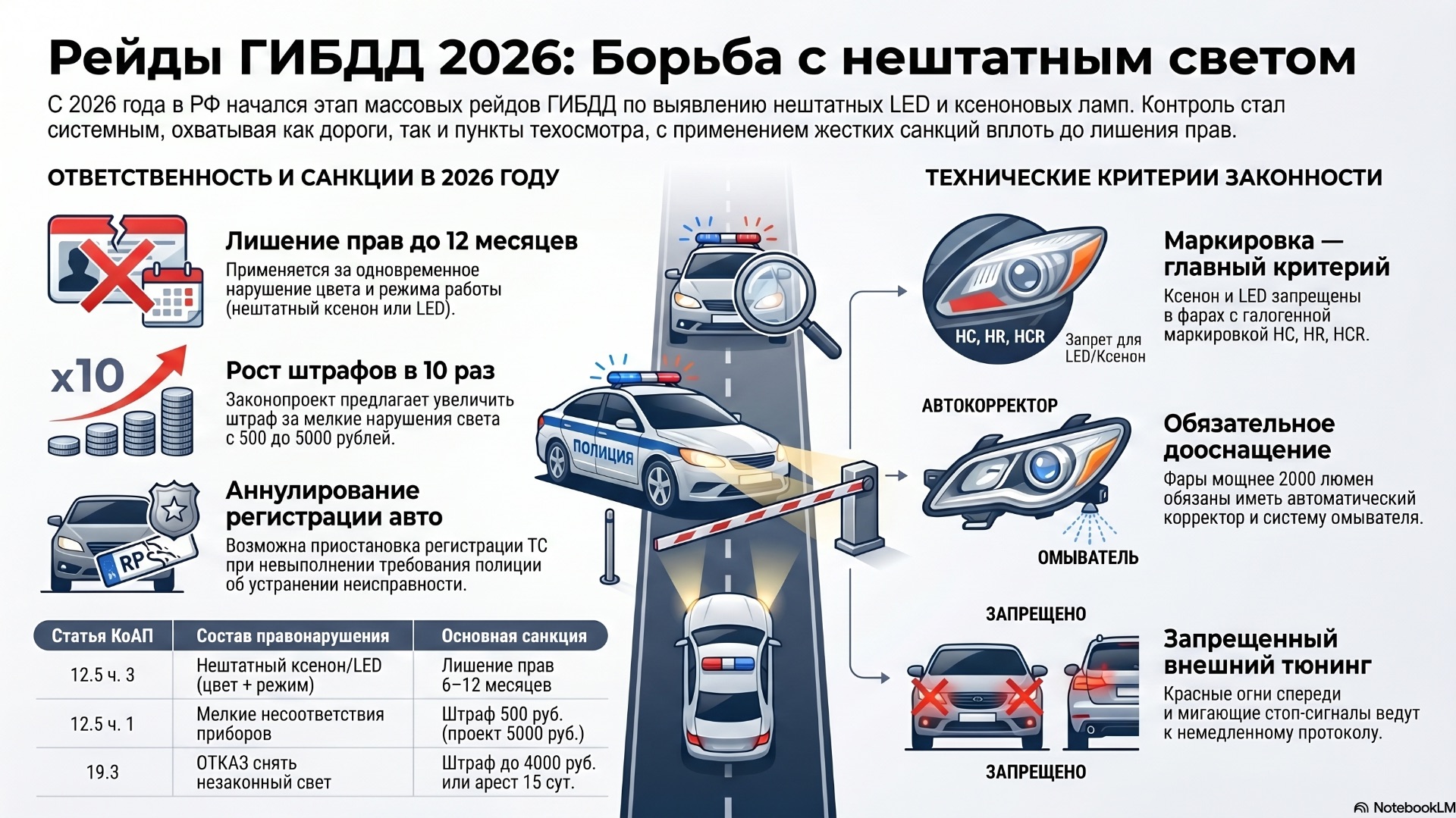 Рейды ГИБДД по нештатному свету
