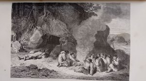 Старинное издание L'HOMME PRIMITIF  1870