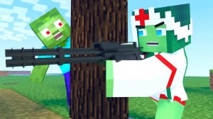 Медсестра Зомма любит Зомму и ЗомБо. Майнкрафт Мультик