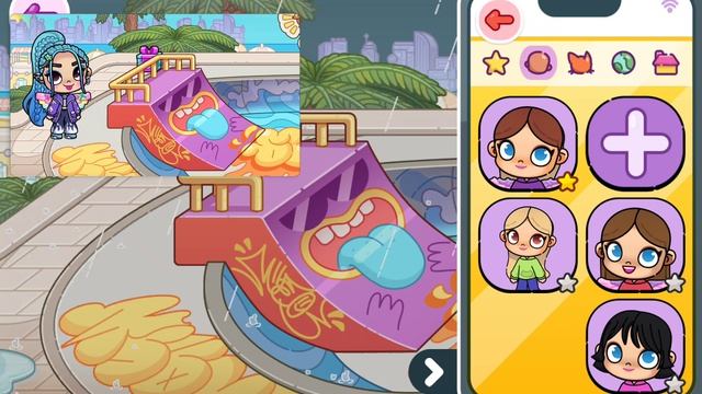 играю в Avatar World, сделала там Ксюшу и Аню из Дабл бабл.