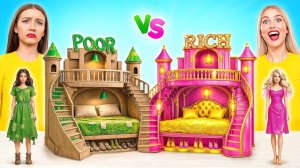 Строим Удивительный Кукольный Домик  Золотой vs Картонный Челлендж