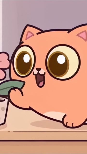 Коть и цветок котики мультики пушистыеистории