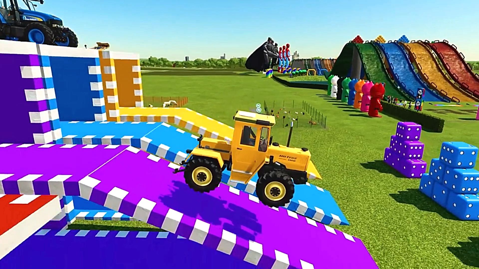 Мультики для детей. Мультики про машинки. Схватка с гигантскими экстремальными тракторами