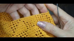 Летний топ (филейное вязание) часть 3 готовая работа
