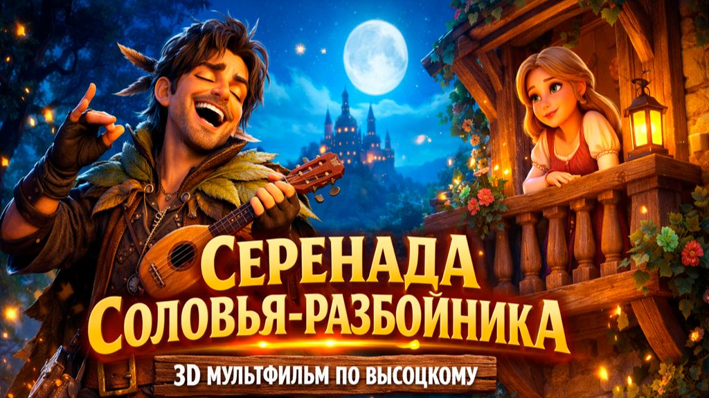 "СЕРЕНАДА СОЛОВЬЯ-РАЗБОЙНИКА" — 3D МУЛЬТФИЛЬМ ПО В.С.ВЫСОЦКОМУ!