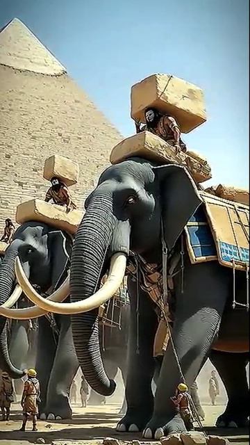 Как строили пирамиды древнего Египта. Древний Мир. Красиво. Нейросеть. ИИ #древний #мир #красиво