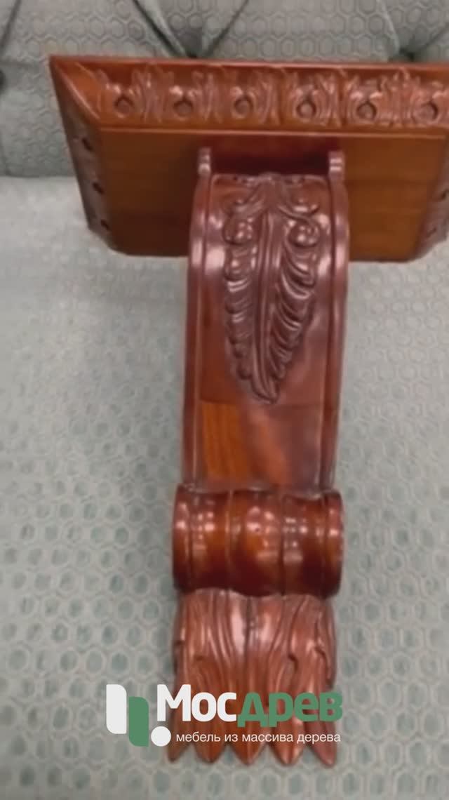 Полка резная МИГ686 из красного дерева от фабрики Satin Furniture (Индонезия)